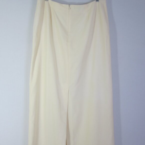 Talbots Womens 14 Cream Ivory Wool Maxi Skirt Holiday Preppy Classic A Line 34" - Picture 2 of 10